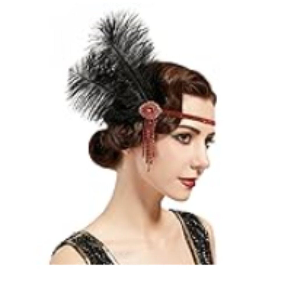 NWT SWEETV flapper headdress, red